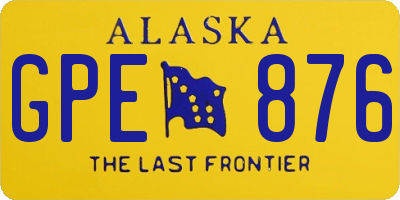 AK license plate GPE876