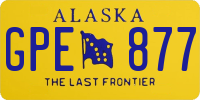 AK license plate GPE877