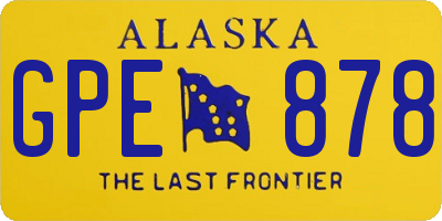 AK license plate GPE878