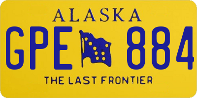 AK license plate GPE884