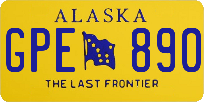 AK license plate GPE890