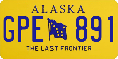 AK license plate GPE891