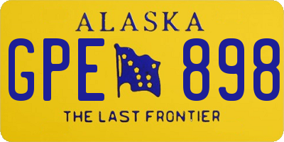 AK license plate GPE898
