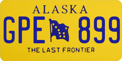 AK license plate GPE899