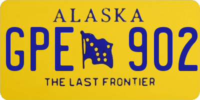 AK license plate GPE902