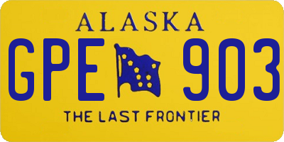 AK license plate GPE903