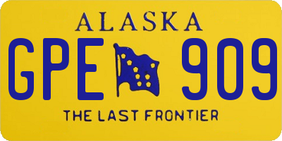 AK license plate GPE909