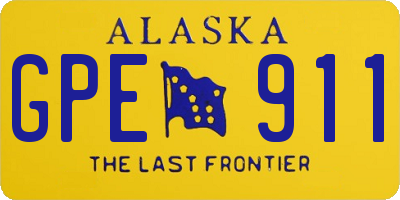 AK license plate GPE911