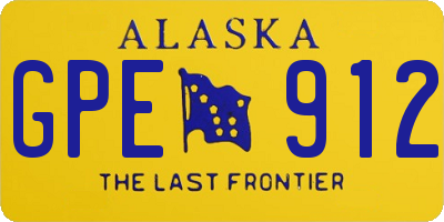 AK license plate GPE912