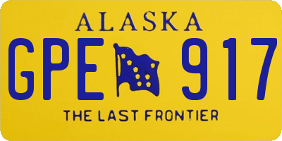 AK license plate GPE917