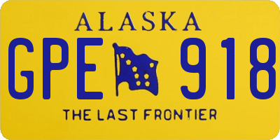 AK license plate GPE918