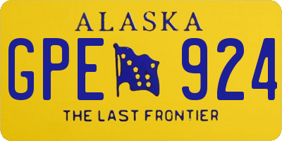 AK license plate GPE924