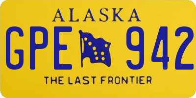 AK license plate GPE942