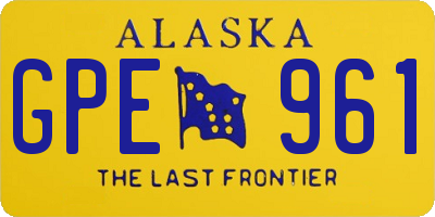 AK license plate GPE961