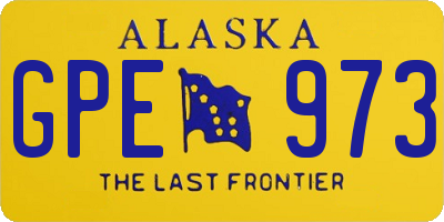 AK license plate GPE973