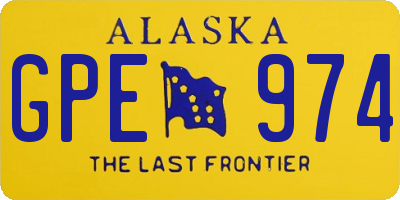 AK license plate GPE974