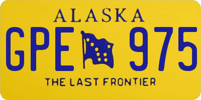 AK license plate GPE975