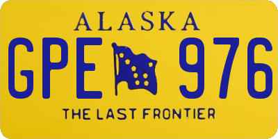 AK license plate GPE976