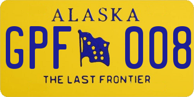 AK license plate GPF008