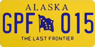 AK license plate GPF015