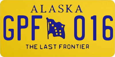AK license plate GPF016