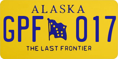 AK license plate GPF017
