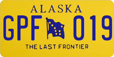 AK license plate GPF019