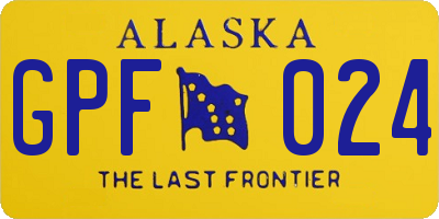 AK license plate GPF024