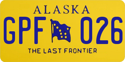 AK license plate GPF026