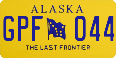 AK license plate GPF044