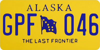 AK license plate GPF046