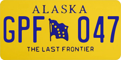 AK license plate GPF047