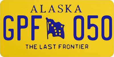 AK license plate GPF050