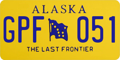 AK license plate GPF051