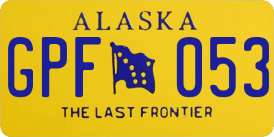 AK license plate GPF053