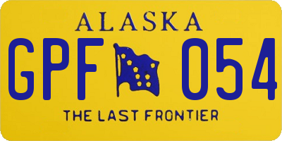 AK license plate GPF054