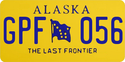 AK license plate GPF056