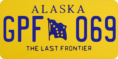 AK license plate GPF069