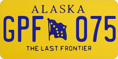AK license plate GPF075