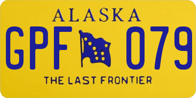 AK license plate GPF079