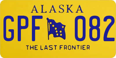 AK license plate GPF082