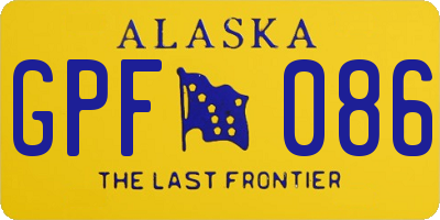 AK license plate GPF086
