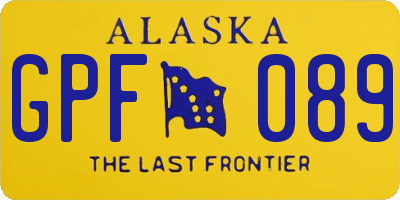 AK license plate GPF089