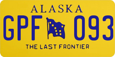 AK license plate GPF093