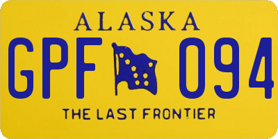 AK license plate GPF094