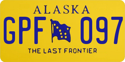 AK license plate GPF097