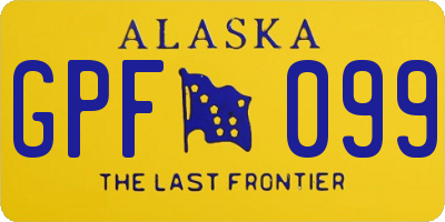 AK license plate GPF099