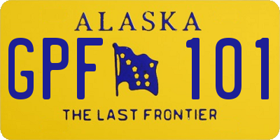 AK license plate GPF101