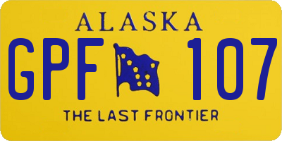 AK license plate GPF107