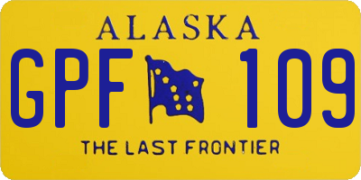 AK license plate GPF109